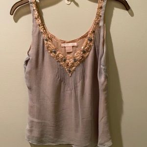 Light blue beaded tank